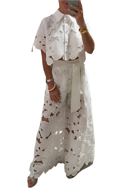 Nina | Floral Lace Two Piece Set