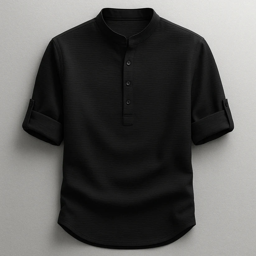 Langford | Casual Button Neck Shirt