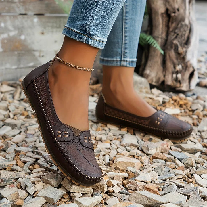 Tessira | Casual Perforated Moccasin Flats