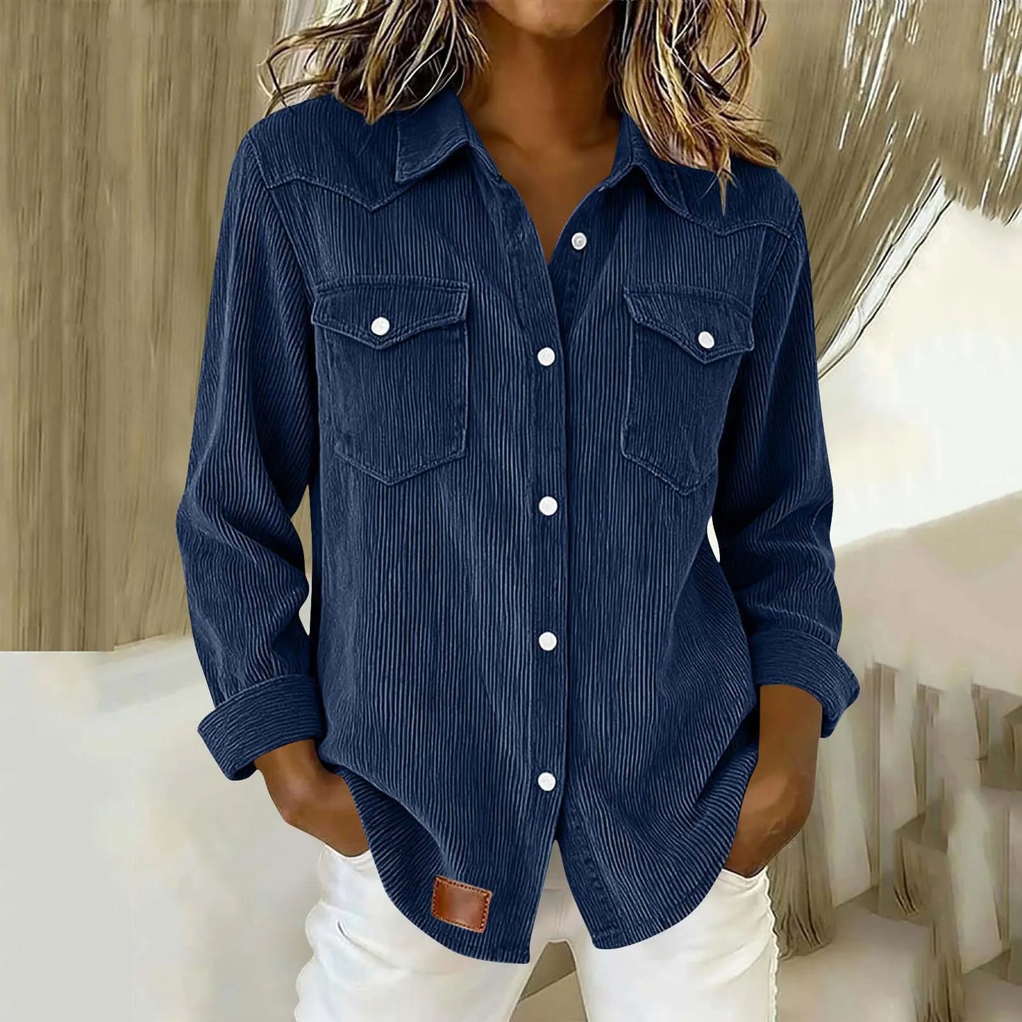 Sylvera | Relaxed Corduroy Pocket Shirt