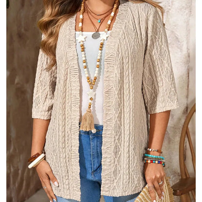 Rovienne | Textured Knit Cardigan Set
