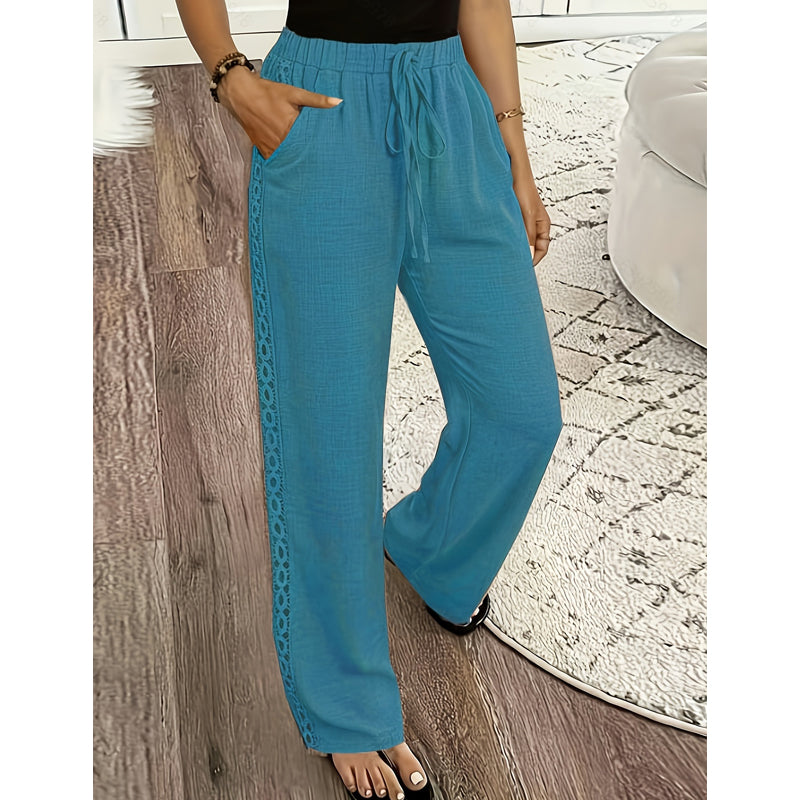 Ulrika | Textured Straight Leg Trousers
