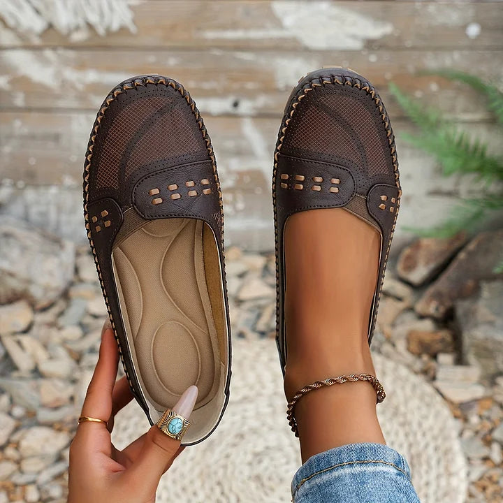 Tessira | Casual Perforated Moccasin Flats