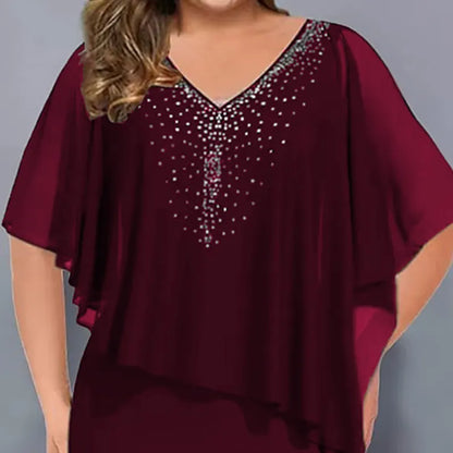 Haisley | Layered Evening Midi Dress