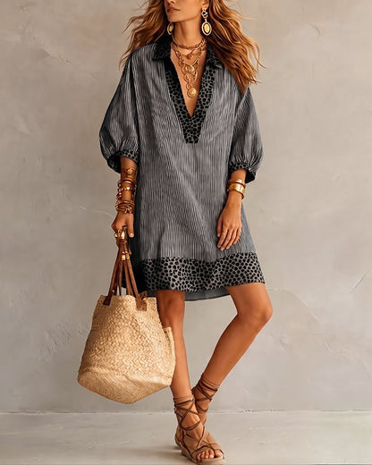 Verena | Striped Bohemian Shift Dress