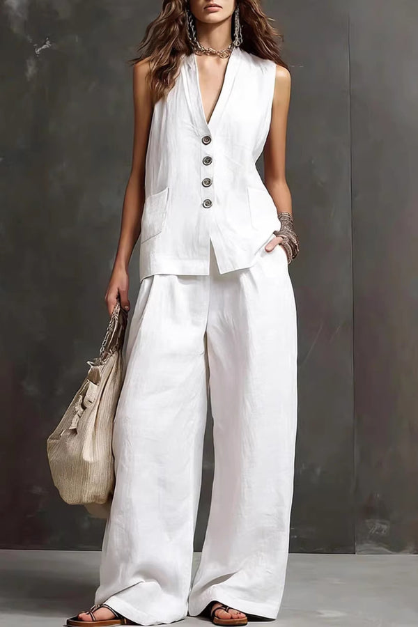 Violetta | Soft Touch Vest And Trousers Set
