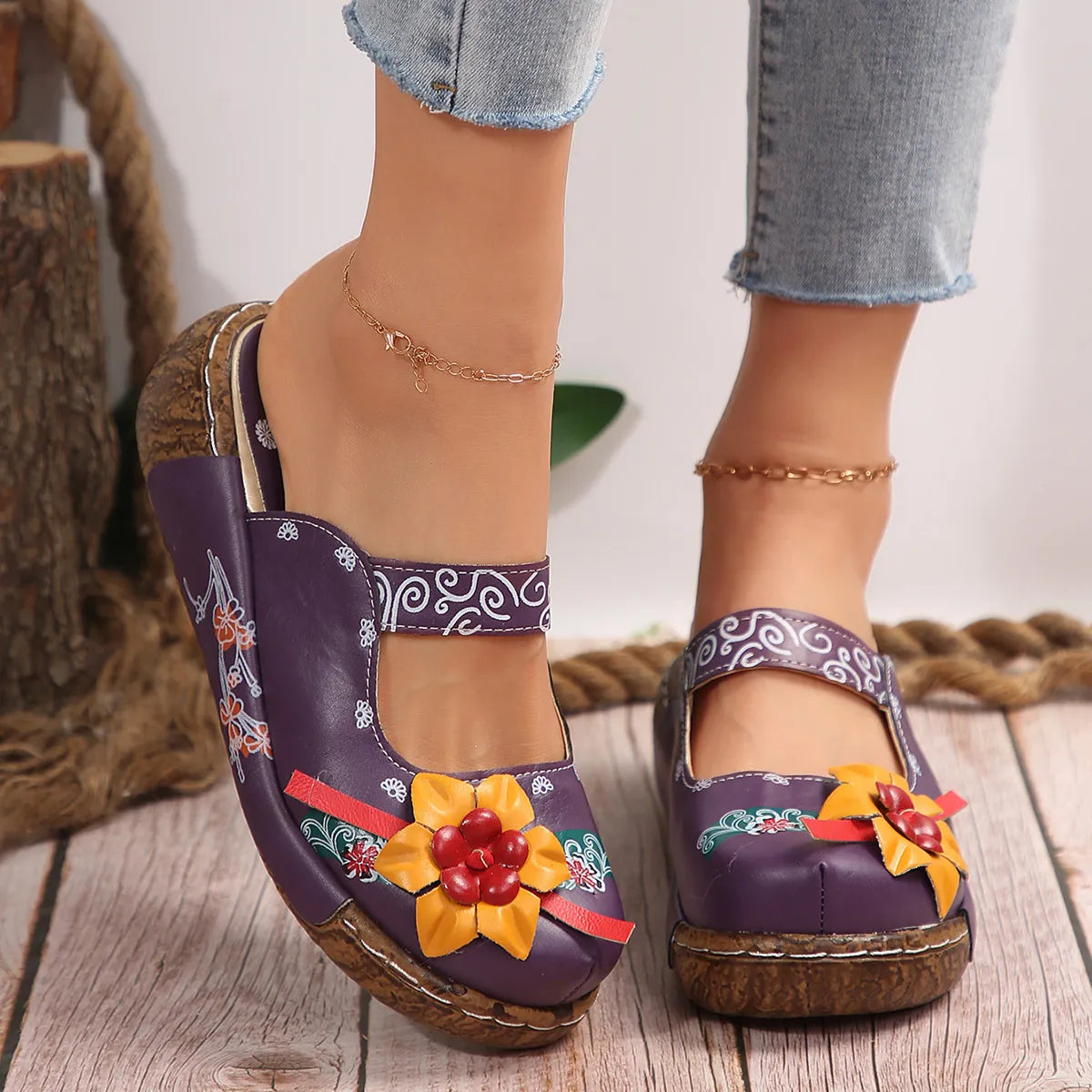 Marigold | Decorative Slip On Clogs