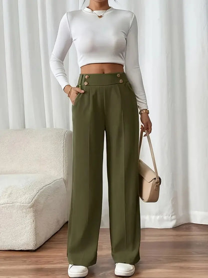 Odelia | Comfort Fit Pleated Wide Leg Pants