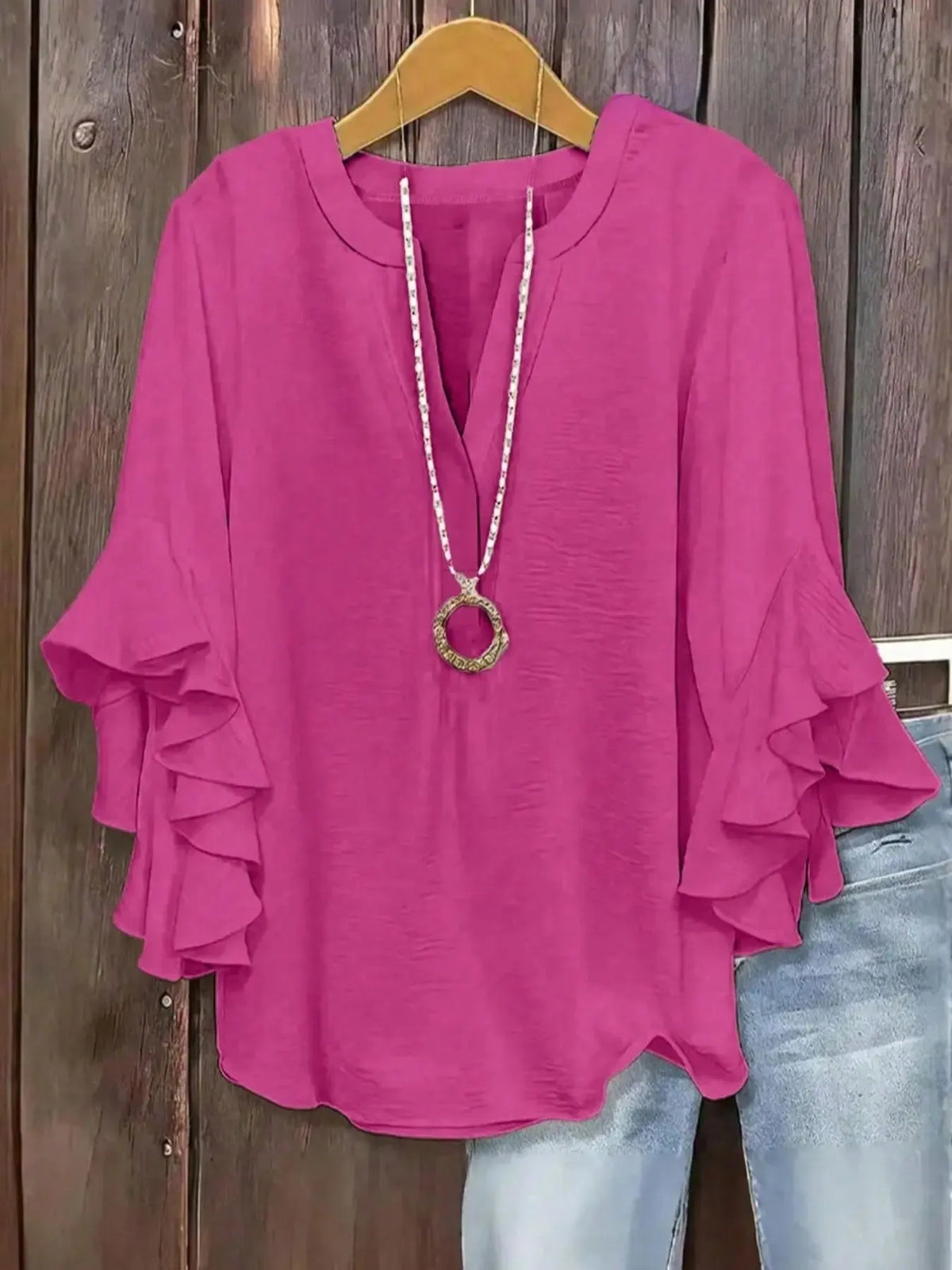 Fionelle | Flowing Bell Sleeve Blouse