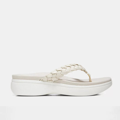 Aurelle | Plaited Comfort Platform Sandals