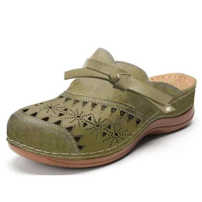 Roselyn | Floral Cutwork Comfort Clogs