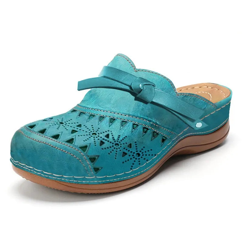 Roselyn | Floral Cutwork Comfort Clogs