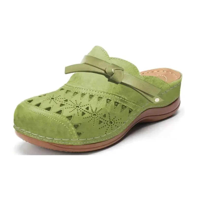 Roselyn | Floral Cutwork Comfort Clogs