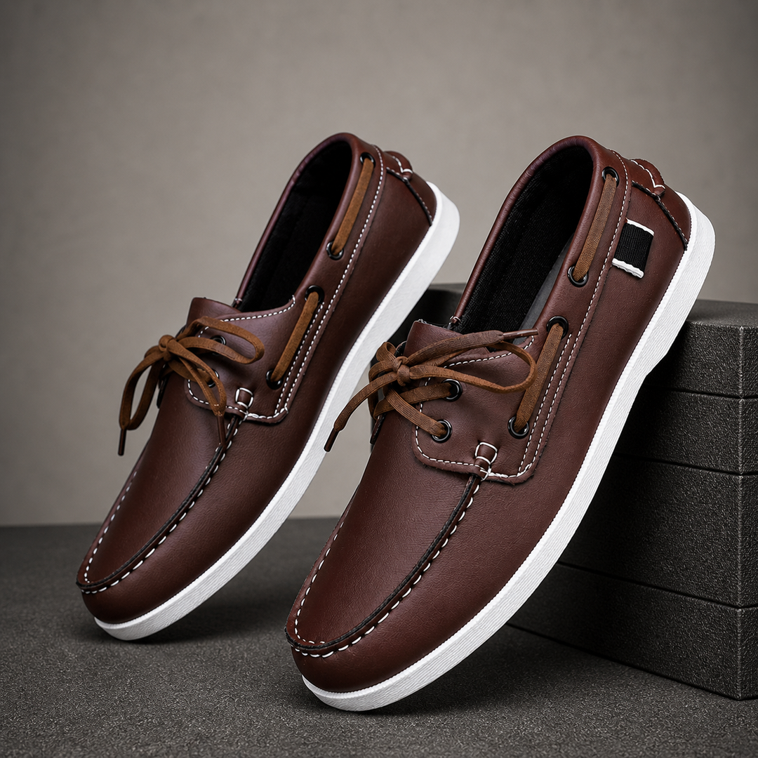 Brooks | Casual Contrast Trim Boat Shoes
