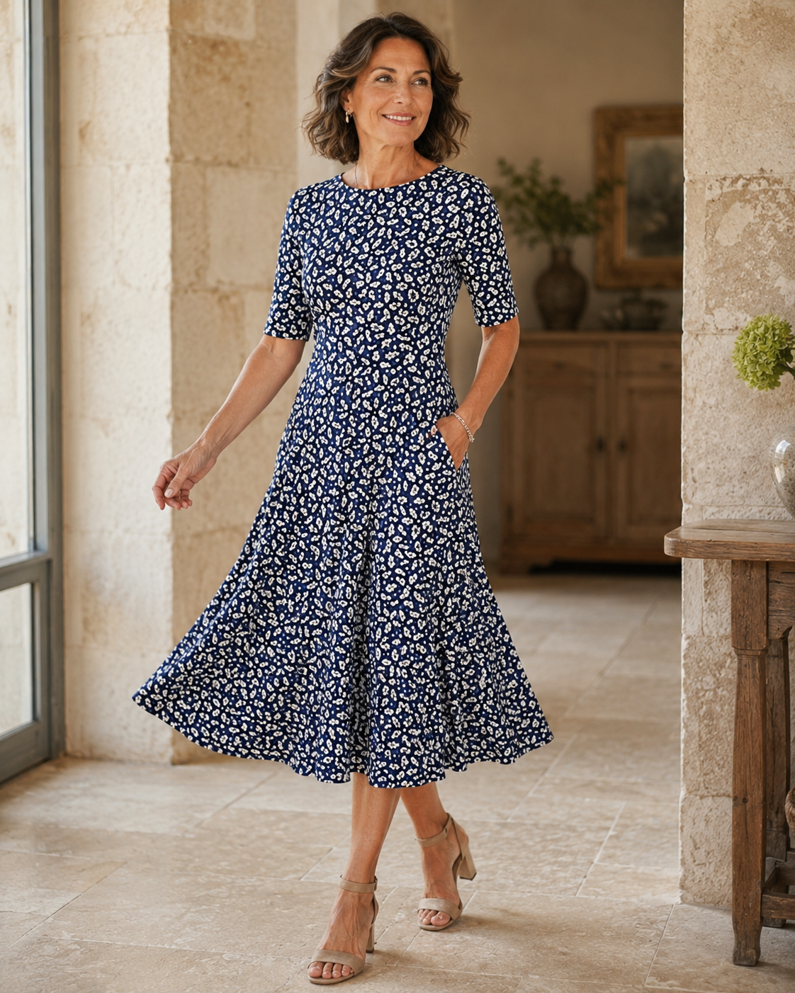 Odessa | Classic Pocket Midi Dress