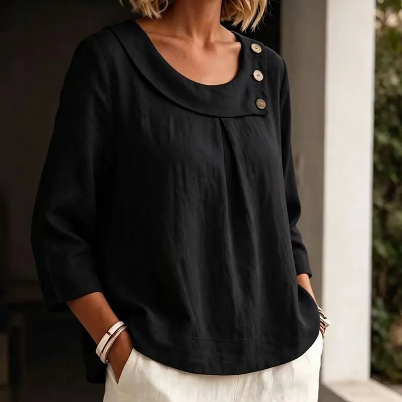 Helene | Breezy Linen Tunic Blouse