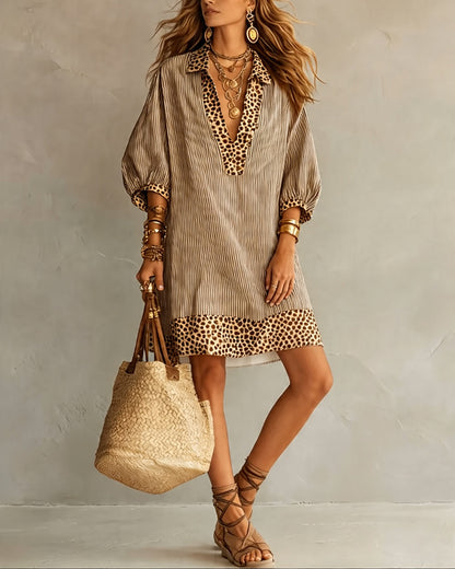 Verena | Striped Bohemian Shift Dress