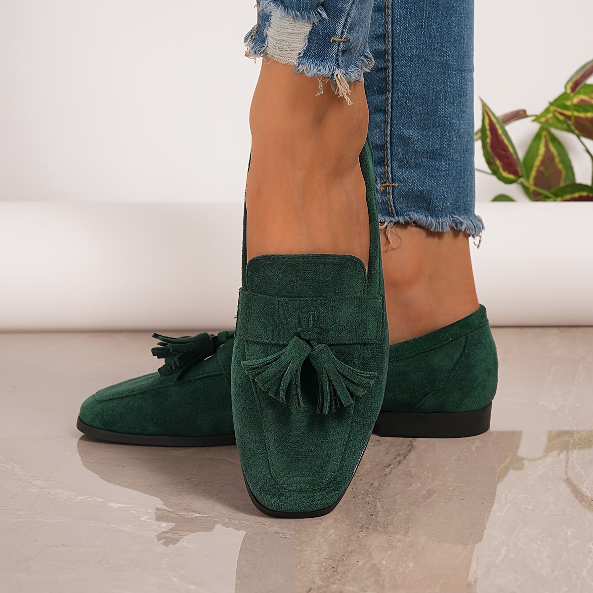 Corvella | Tassel Detail Slip On Loafers