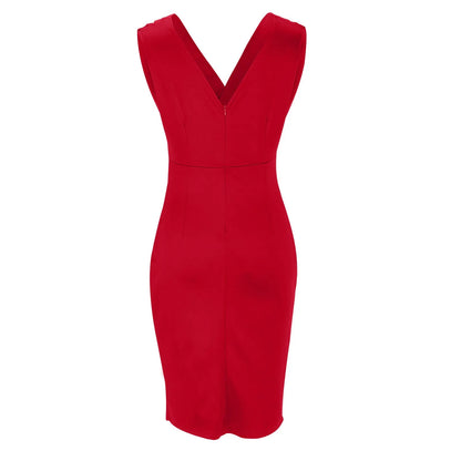 Neravelle | Sophisticated V-Neck Midi Dress