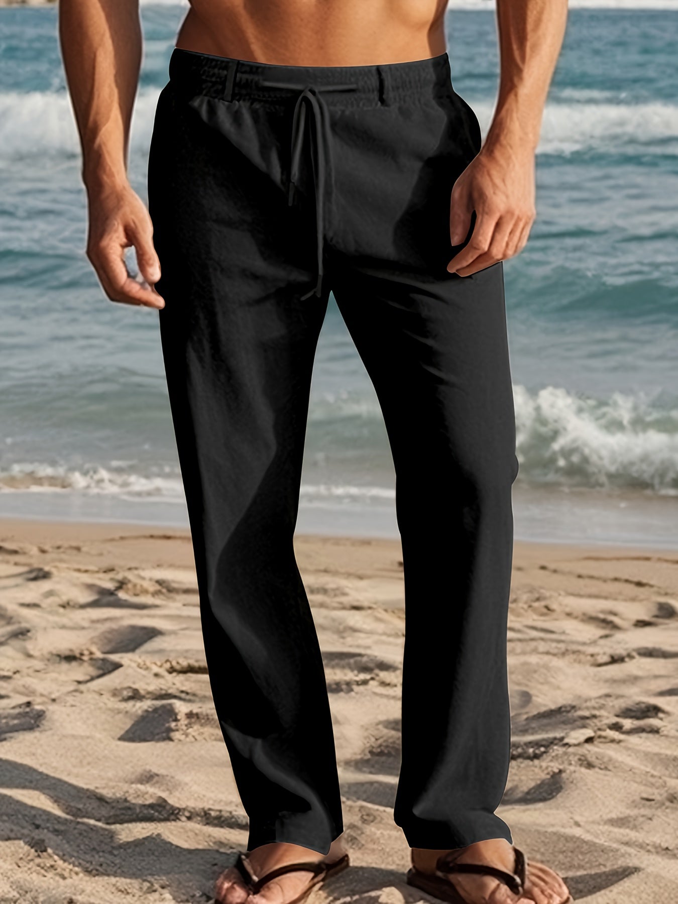 Thorne | Lightweight Straight Leg Linen Pants