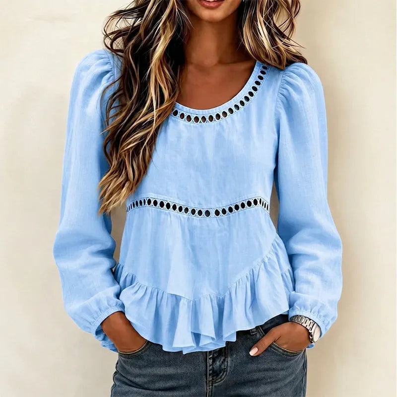 Nivella | Elegant Gathered Hem Blouse
