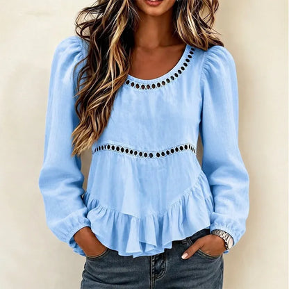 Nivella | Elegant Gathered Hem Blouse