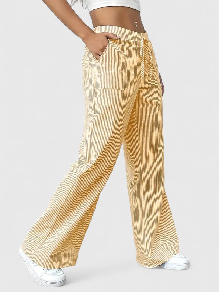 Briony | Drawstring Pocket Palazzo Trousers