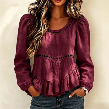 Nivella | Elegant Gathered Hem Blouse