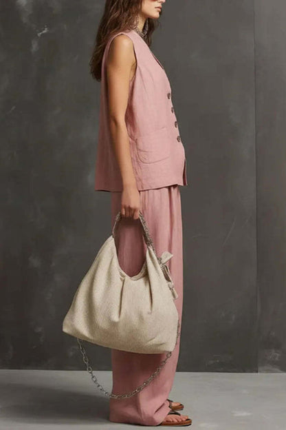 Violetta | Soft Touch Vest And Trousers Set