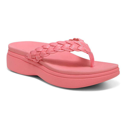 Aurelle | Plaited Comfort Platform Sandals