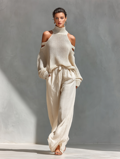 Elymoria | Cut Out Sleeve Lounge Two Piece Set
