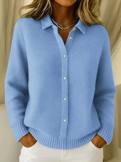Melrose | Relaxed Collared Knit Cardigan