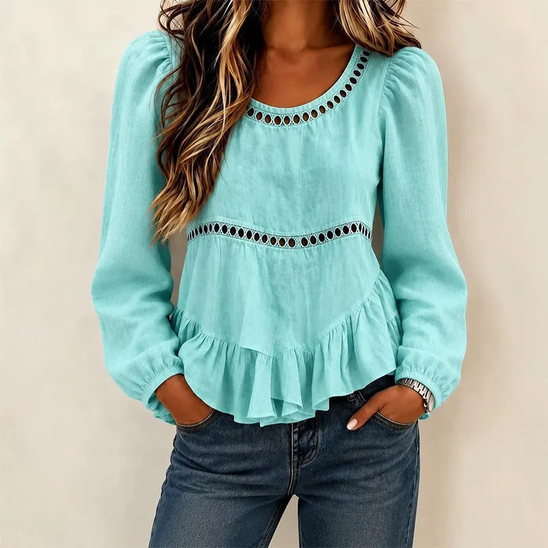 Nivella | Elegant Gathered Hem Blouse