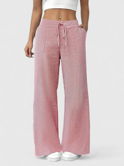 Briony | Drawstring Pocket Palazzo Trousers