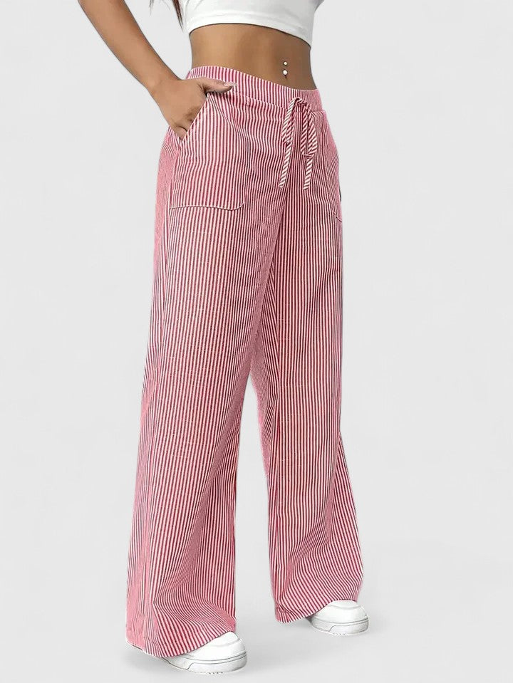 Briony | Drawstring Pocket Palazzo Trousers