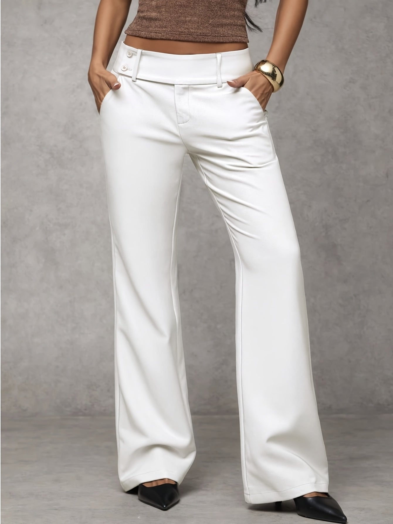 Lavinia | Structured Wide Leg Office Trousers