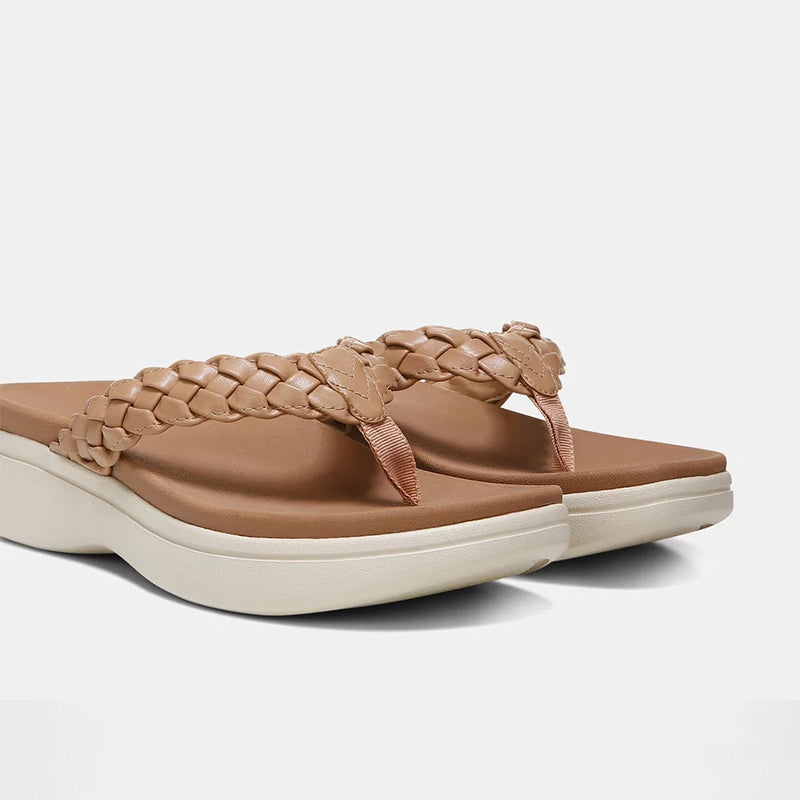Aurelle | Plaited Comfort Platform Sandals