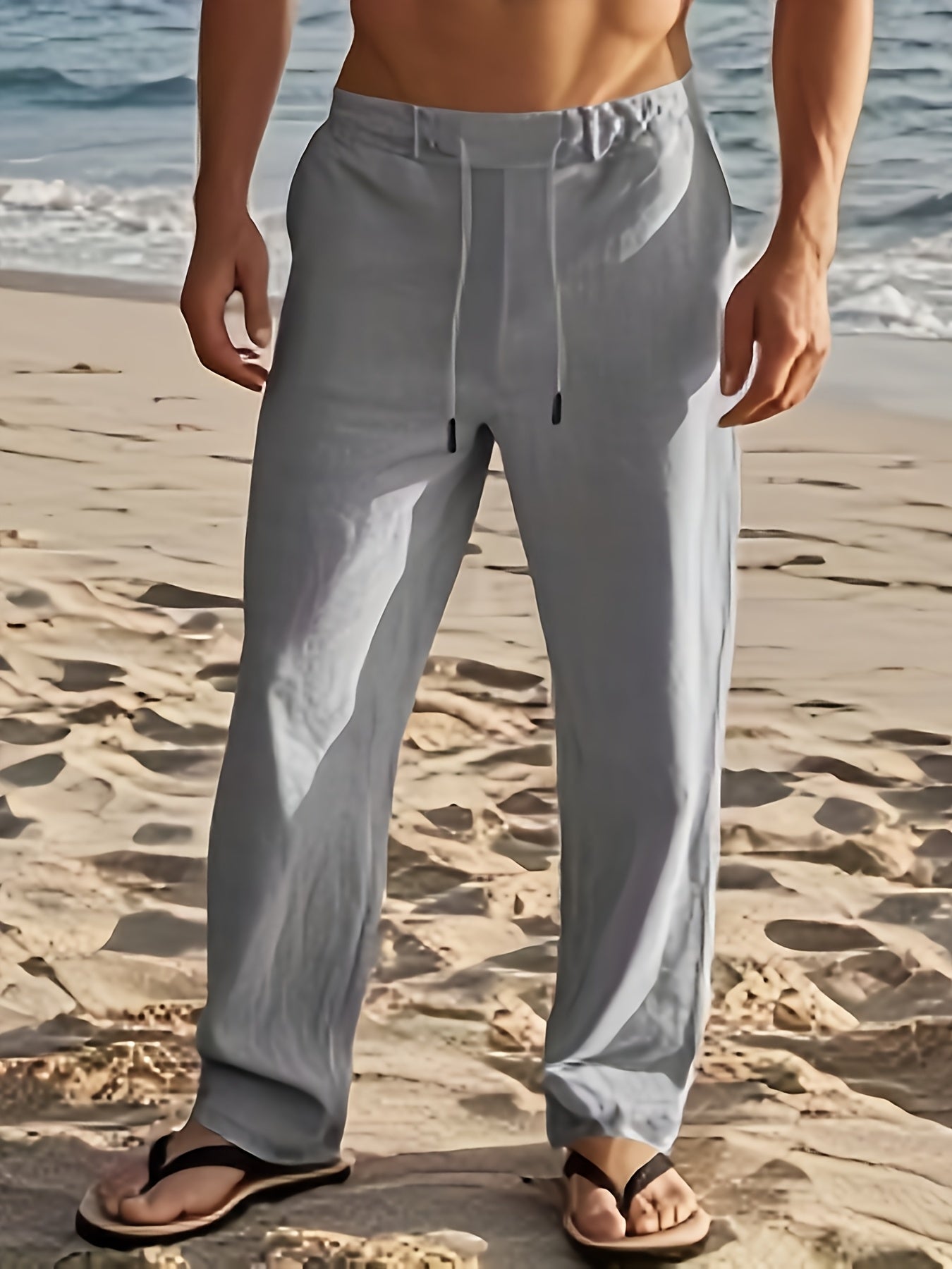 Thorne | Lightweight Straight Leg Linen Pants