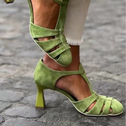 Lysandra | Retro T Strap Court Heels