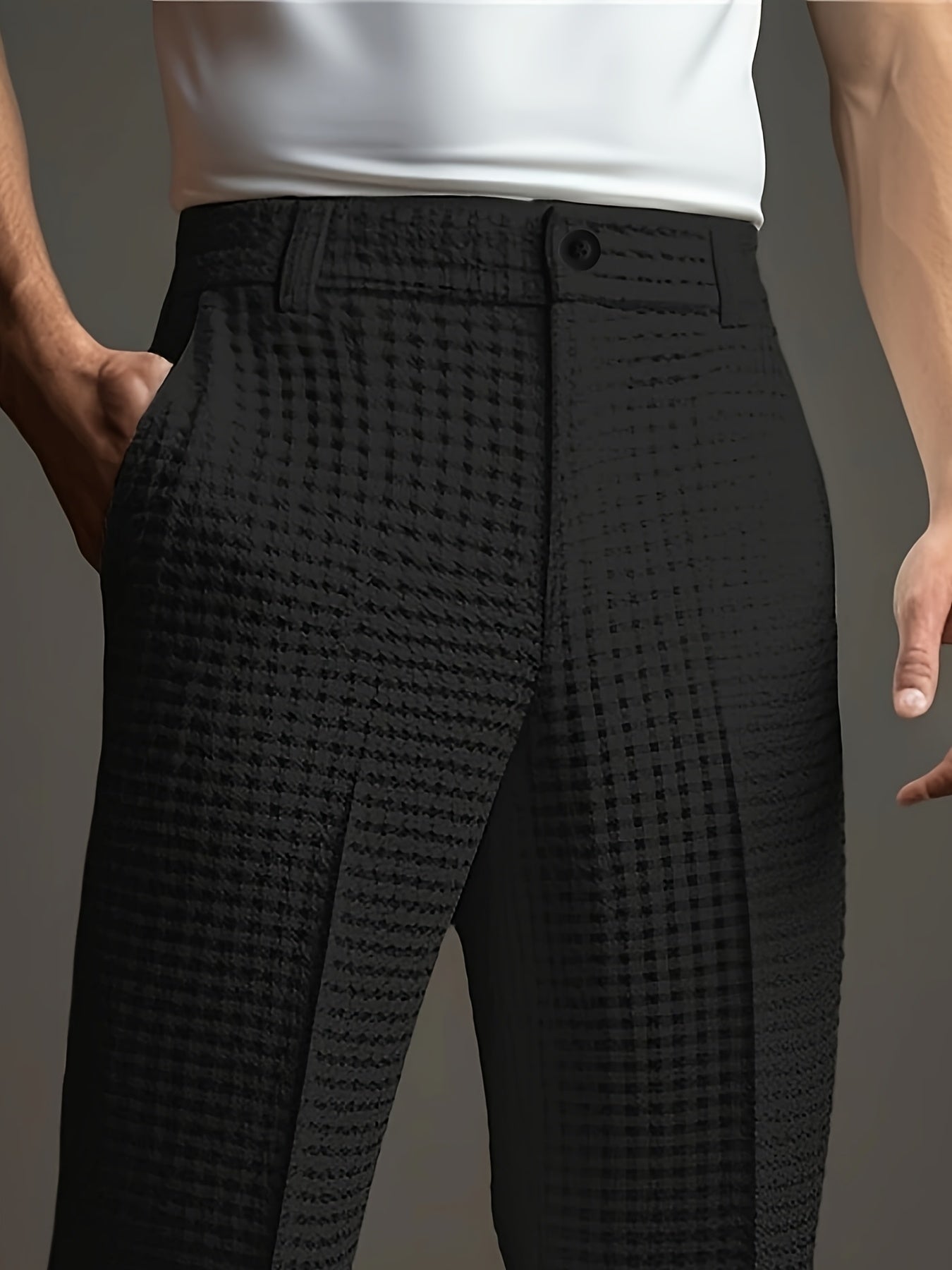 Kensington | Refined Jacquard Casual Trousers