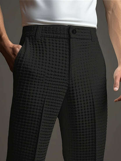 Kensington | Refined Jacquard Casual Trousers