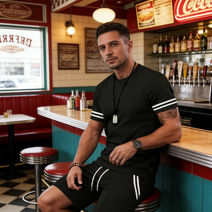 Davion | Drawstring Tee And Shorts Set