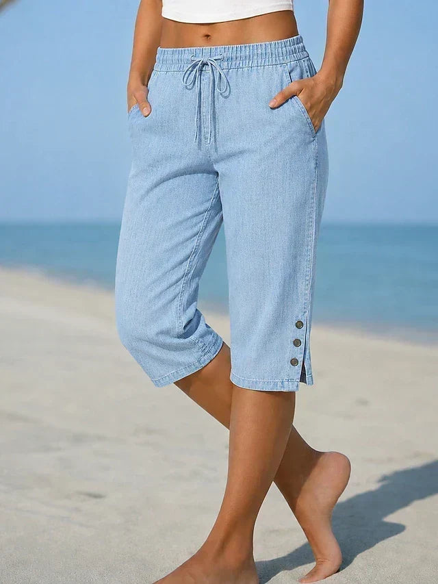 Brienne | Breezy Drawstring Capri Pants