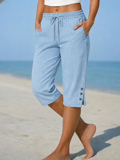 Brienne | Breezy Drawstring Capri Pants