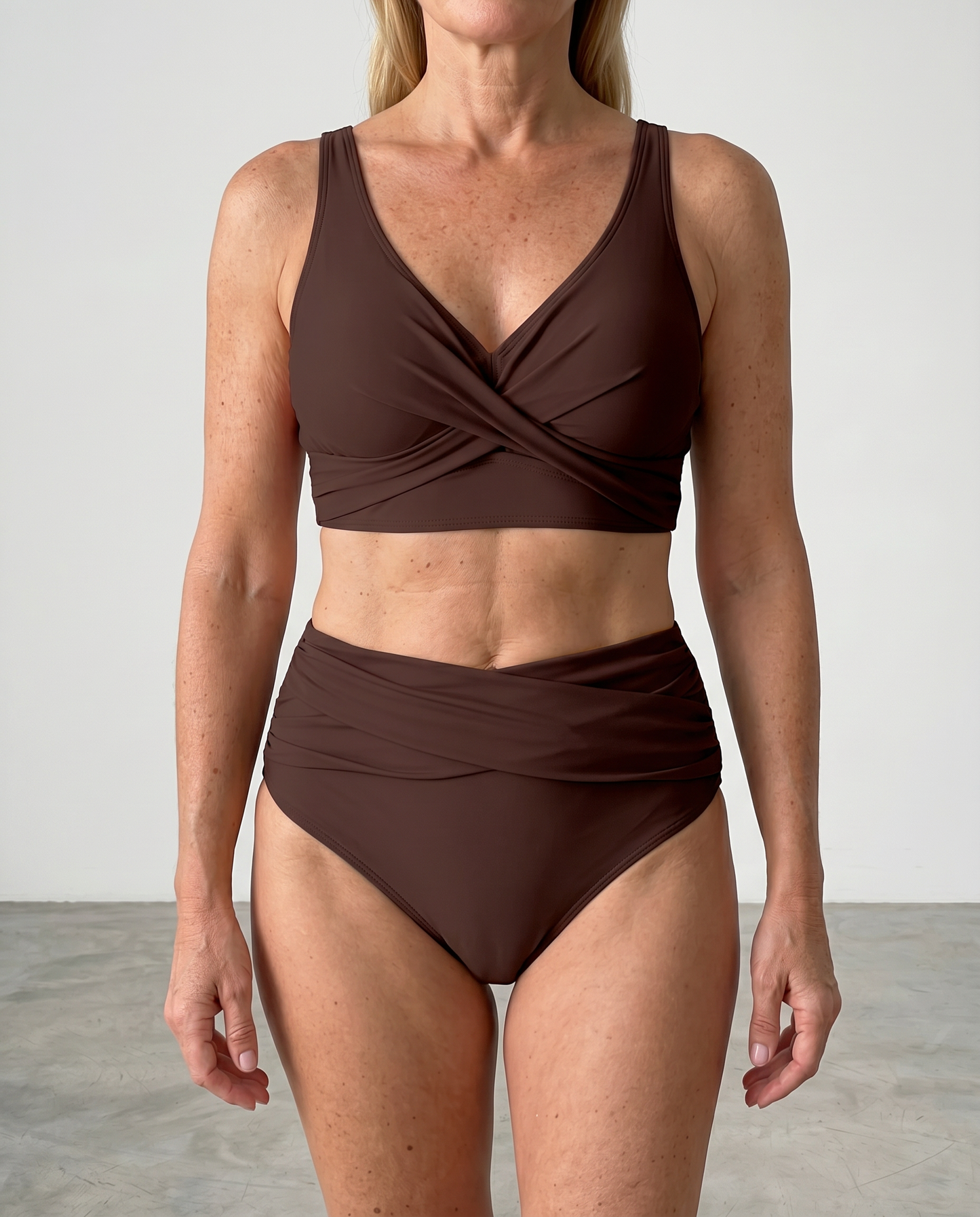 Tivona | Supportive Twist Front Swimwear Set
