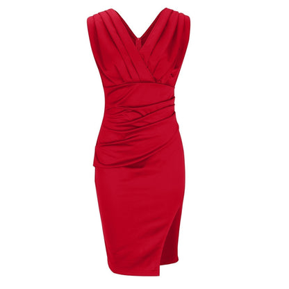 Neravelle | Sophisticated V-Neck Midi Dress