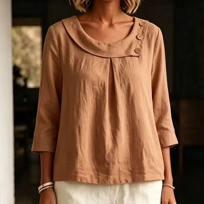 Helene | Breezy Linen Tunic Blouse