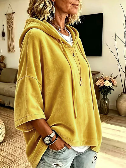 Ismeria | Cozy Velvet Hooded Top