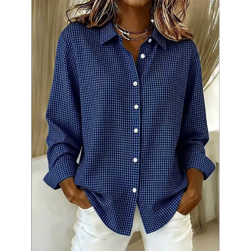 Loravine | Soft Touch Gingham Blouse