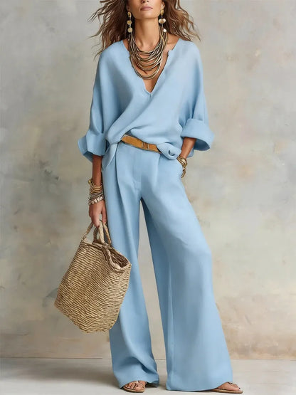 Orelissa | Bohemian Linen Two Piece Set